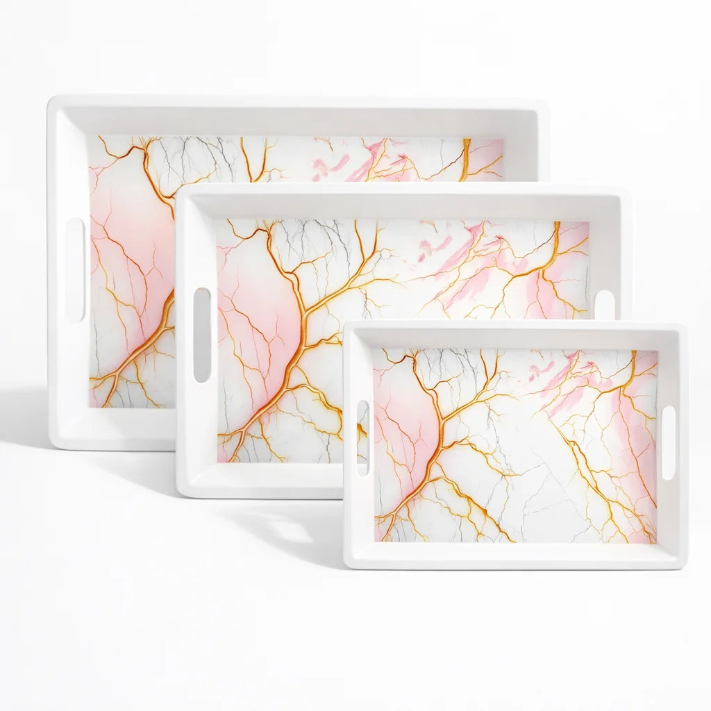 Printed Melamine Serving Trays in 3 Sizes