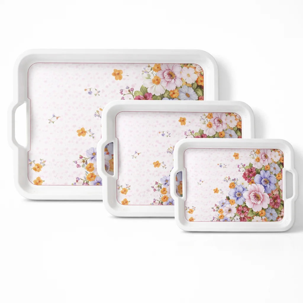 Printed Melamine Serving Trays in 3 Sizes