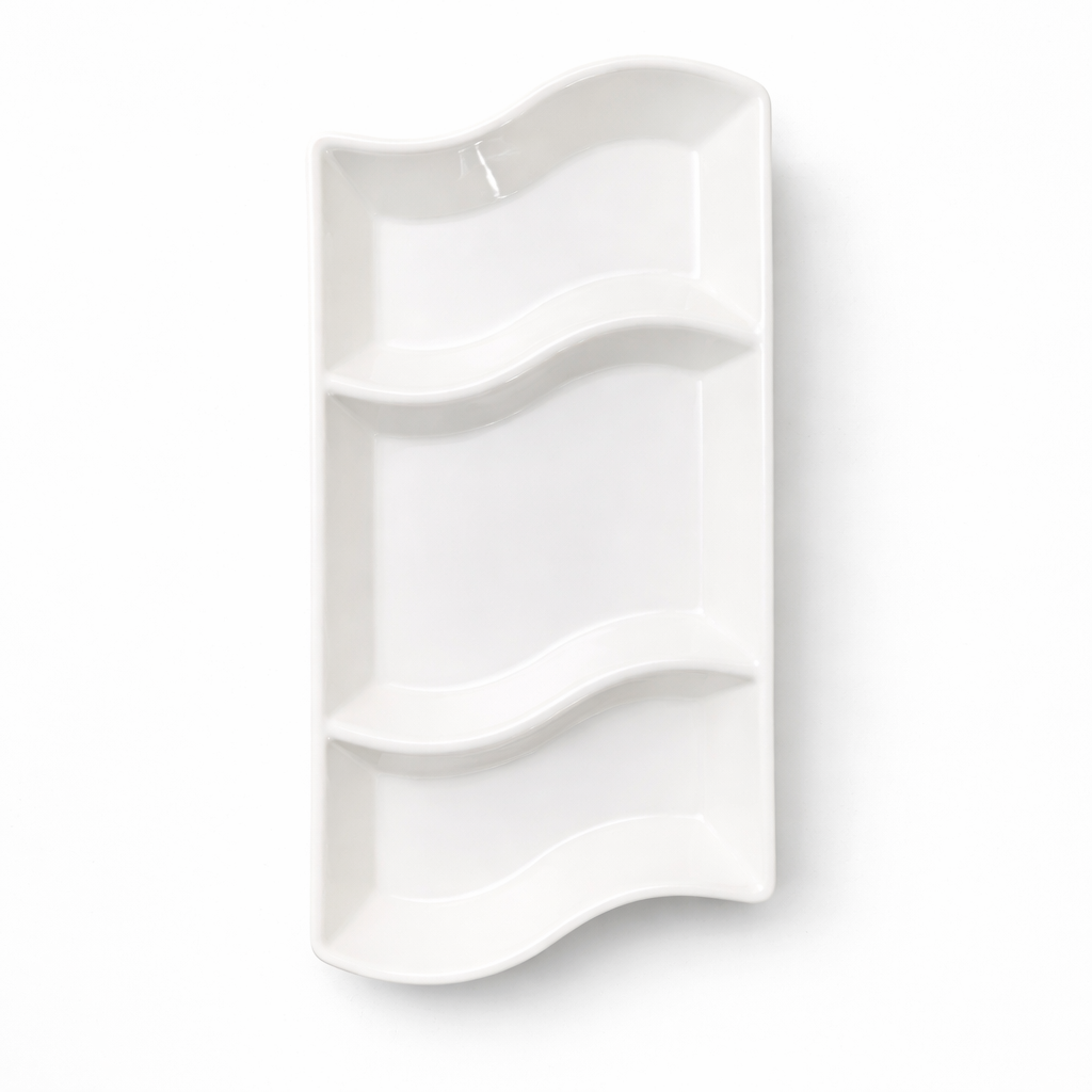 Mars melamine dish 3 partition