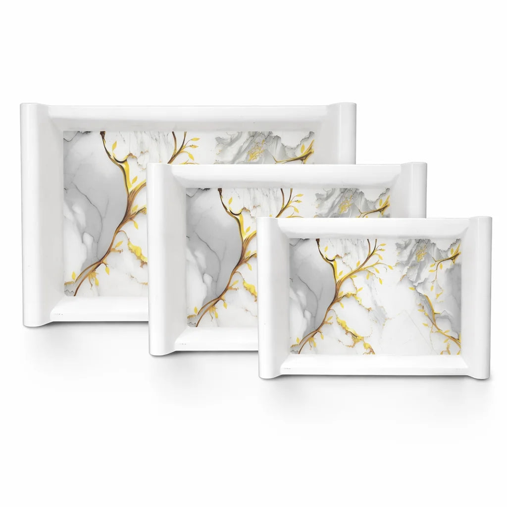 Printed Melamine Serving Trays in 3 Sizes