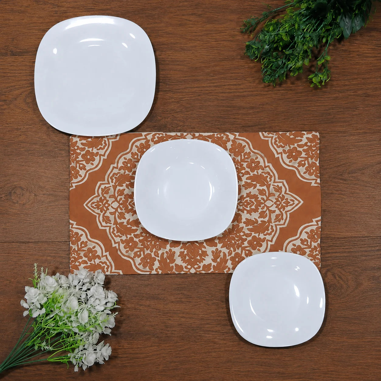 Melamine KBFQ White Dinnerset
