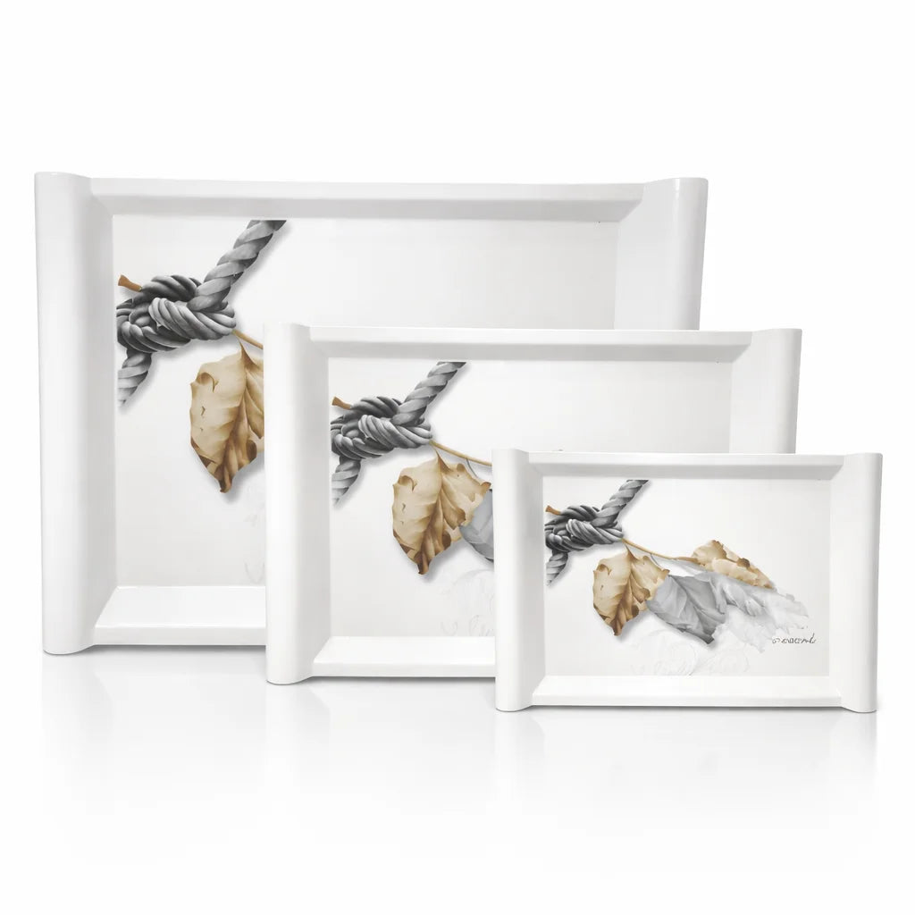 Printed Melamine Serving Trays in 3 Sizes