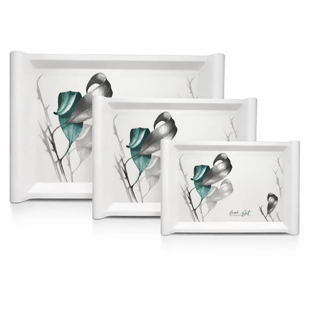Printed Melamine Serving Trays in 3 Sizes