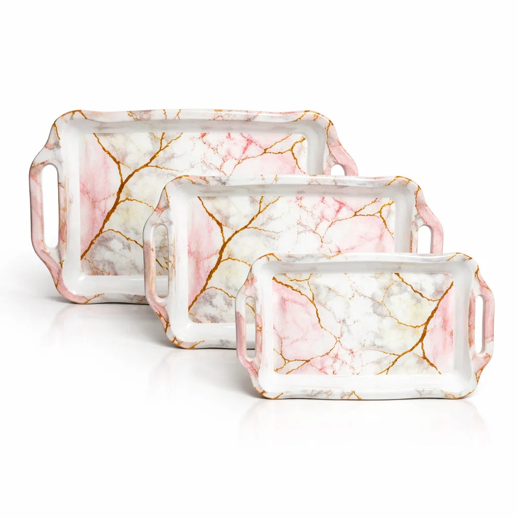 Printed Melamine Serving Trays in 3 Sizes