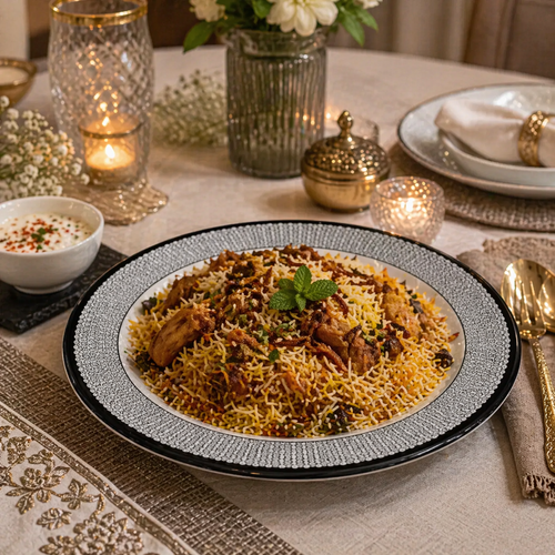 Black Classic Double Glazed Melamine Plate