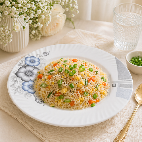 Blue Bloom Double Glazed Melamine Plate