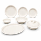 Melamine RO-Cream Double Glaze Dinner Set