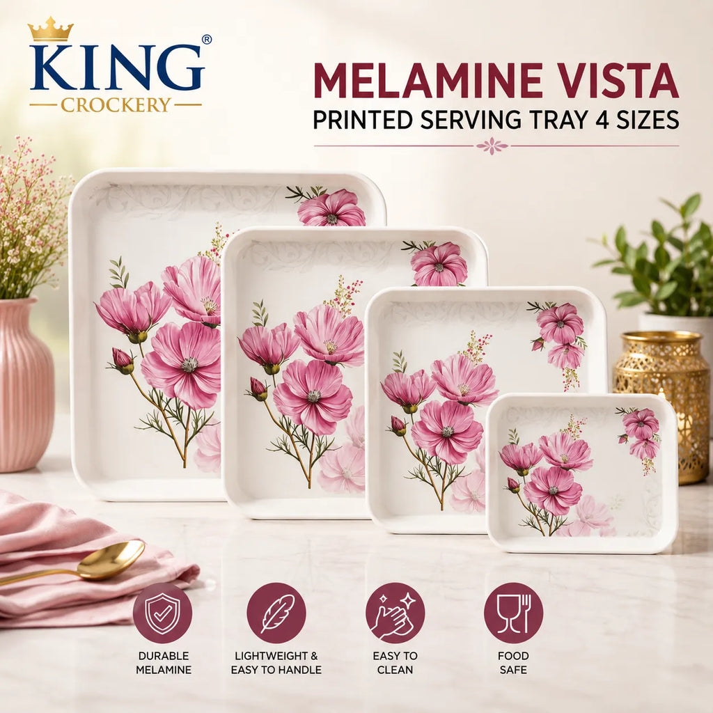 Vista Printed Melamine Serving Tray 4 Sizes