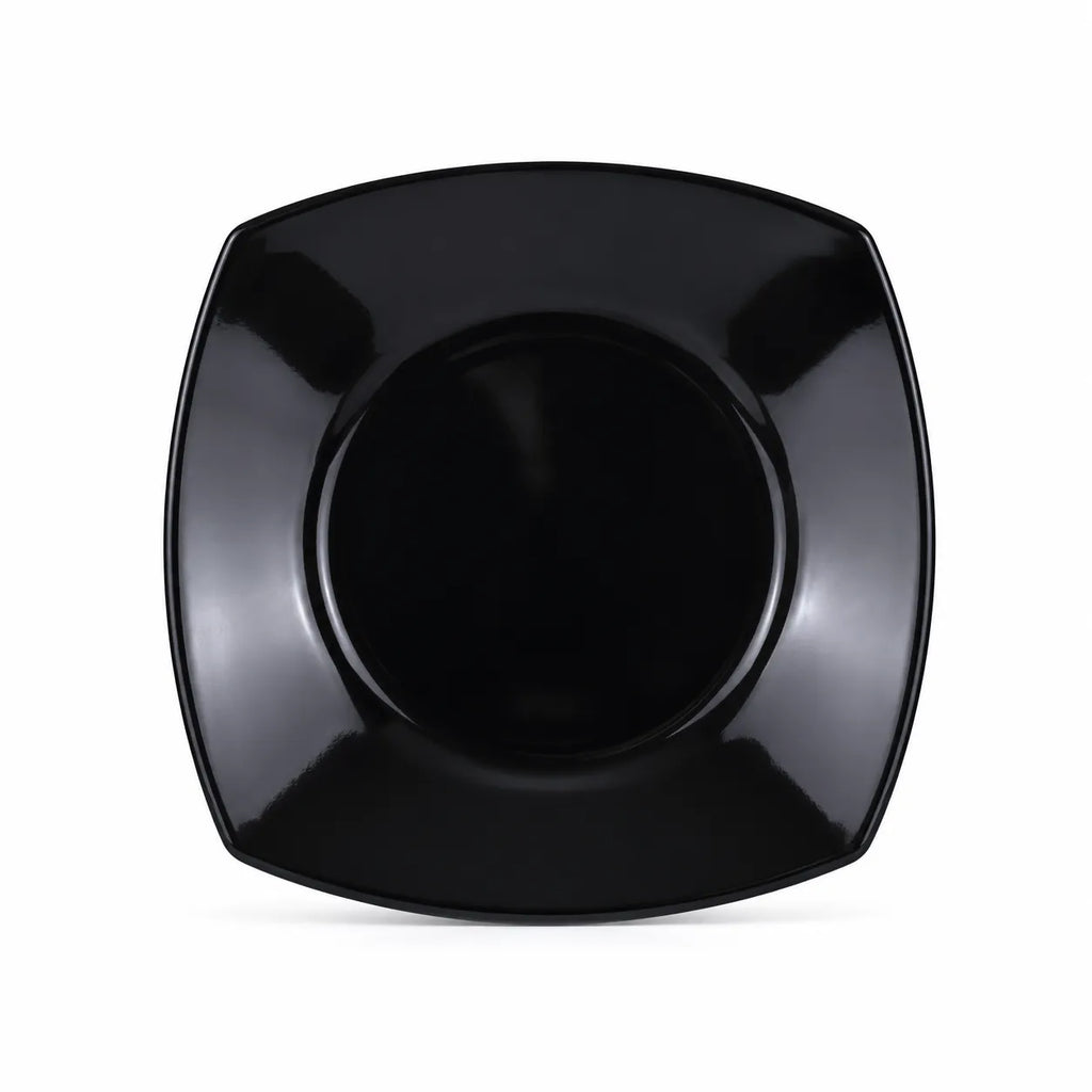 Sq Black Melamine double Glaze Plates