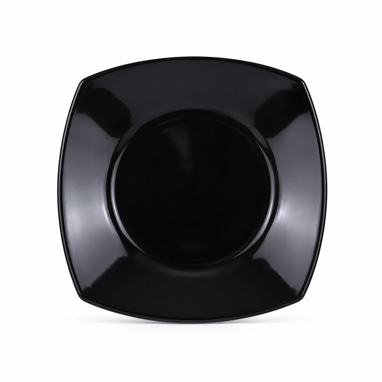 Sq Black Melamine double Glaze Plates