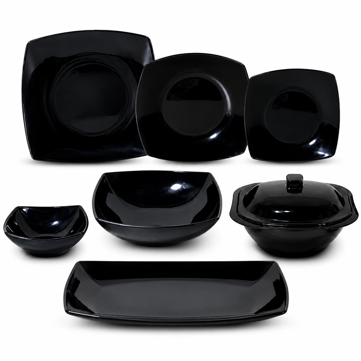 Melamine Double Glaze Dinner Set - 06