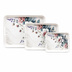 Orchid Printed Melamine Serving Tray In 3 sizes