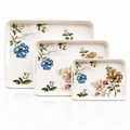 Orchid Printed Melamine Serving Tray In 3 sizes
