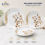 Melamine Vigo Print Double Glaze Plates