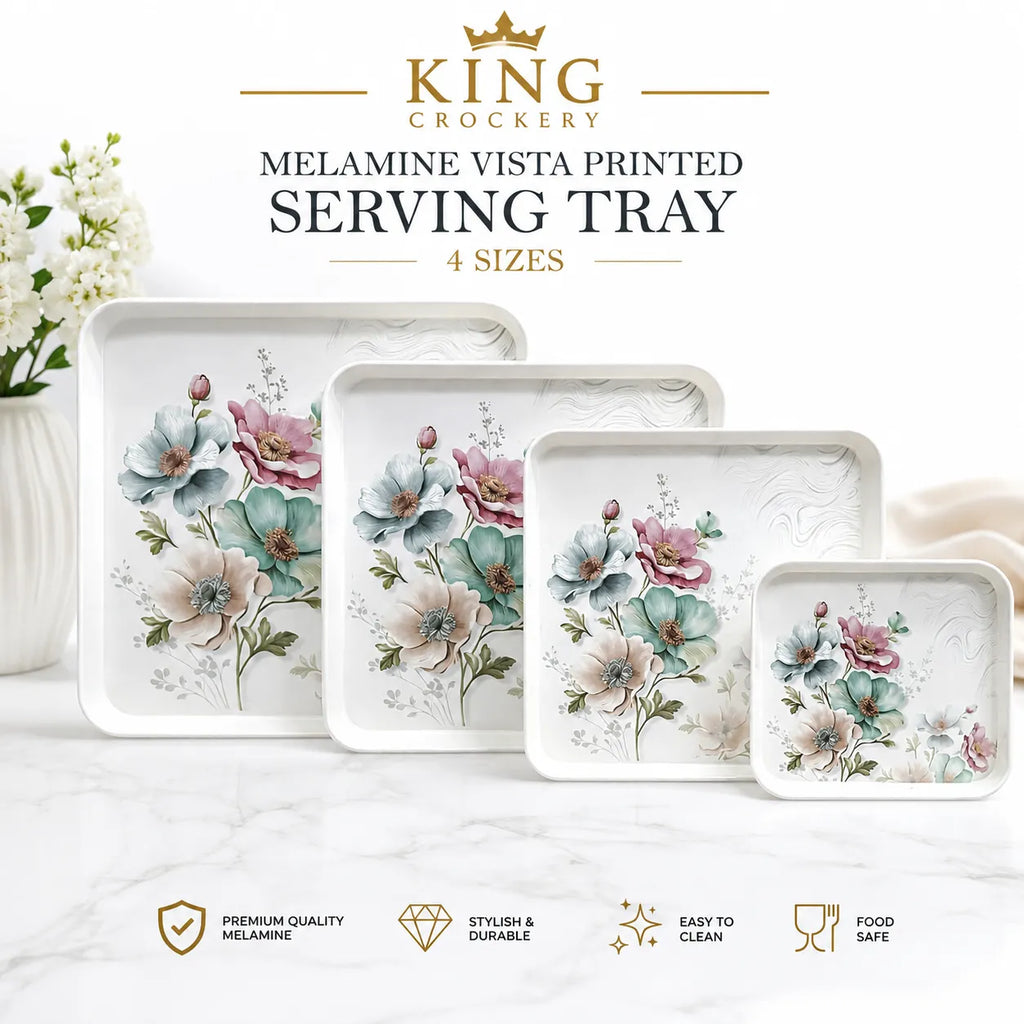 Vista Printed Melamine Serving Tray 4 Sizes