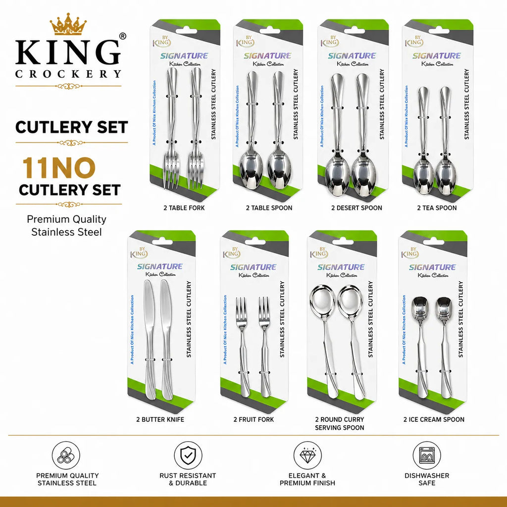 11 No Loose Stainless Steel Cutlery – 14 Gauge