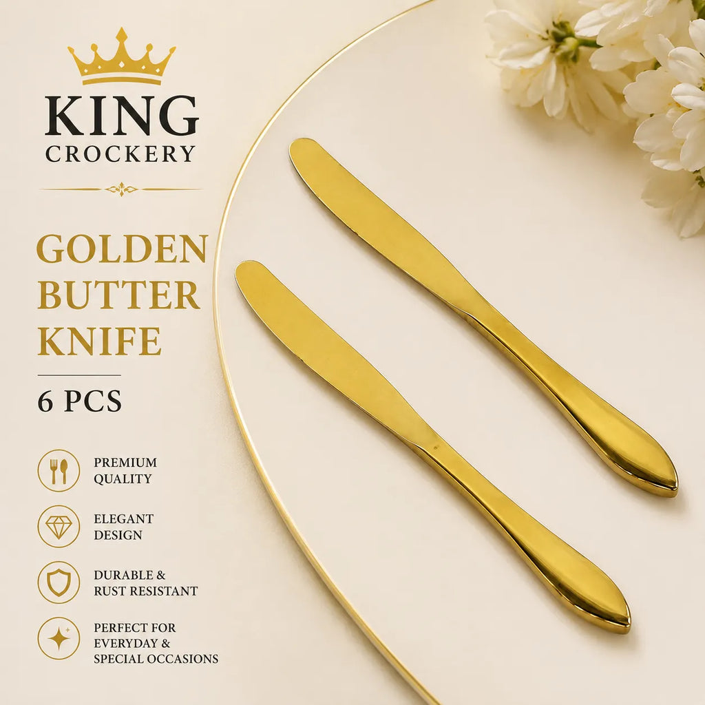 Pioneer Golden Loose Stainless Steel Cutlery - 14 Gauge