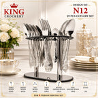 29 Pcs Laser Stainless Steel Cutlery Set - N12