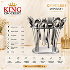 29 Pcs KP Polish Stainless Steel Cutlery Set