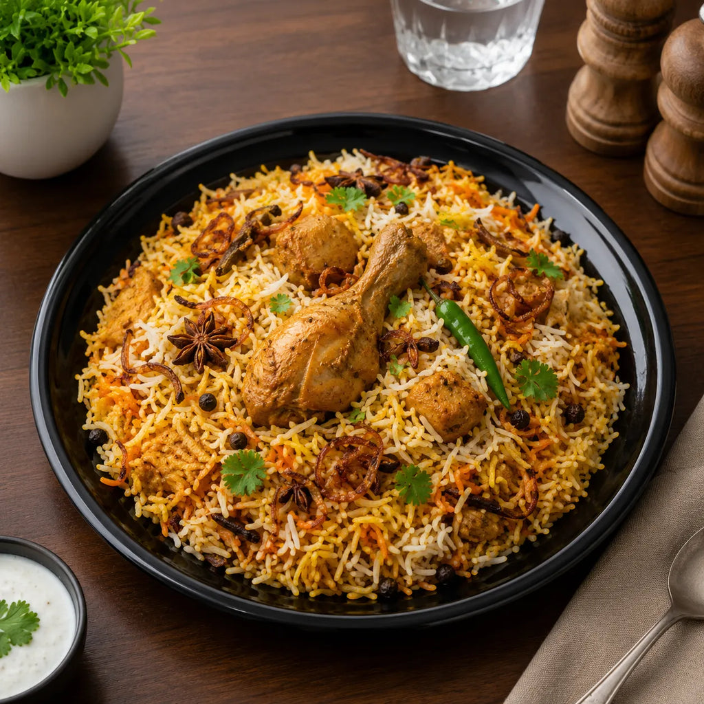 Round Black Melamine Plates - Double Glaze