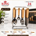24 Pcs German Cutlery Set - Wooden Handle