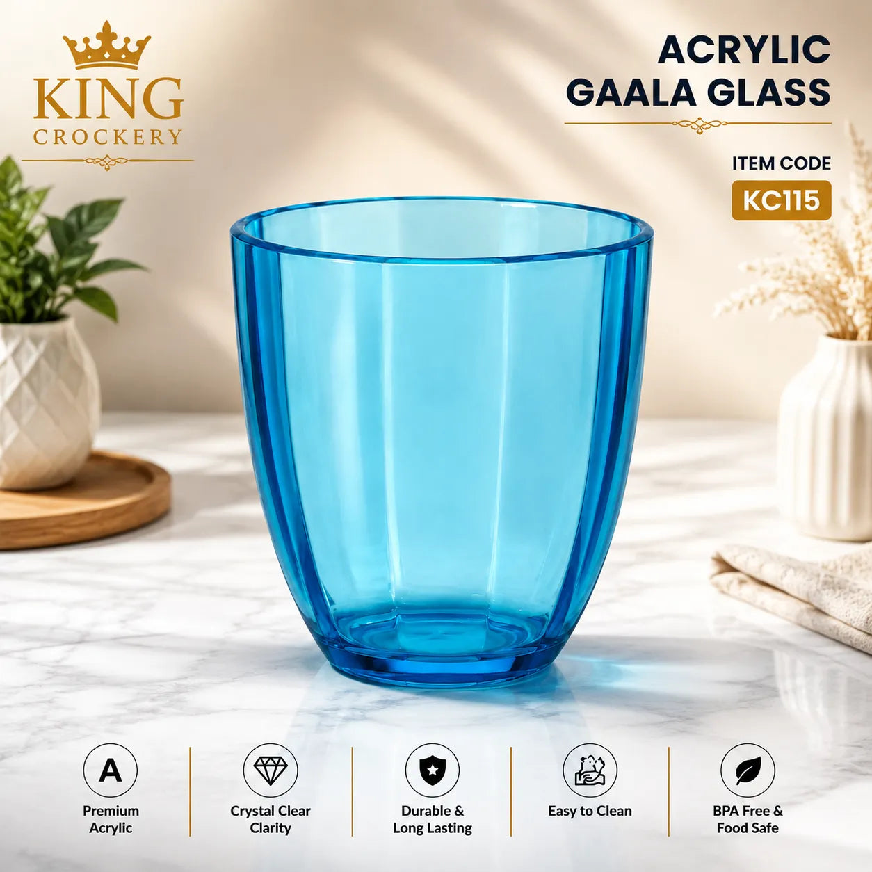 Acrylic Gala Glass - 280 ml