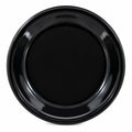 Round Black Melamine Plates - Double Glaze