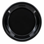 Round Black Melamine Plates - Double Glaze