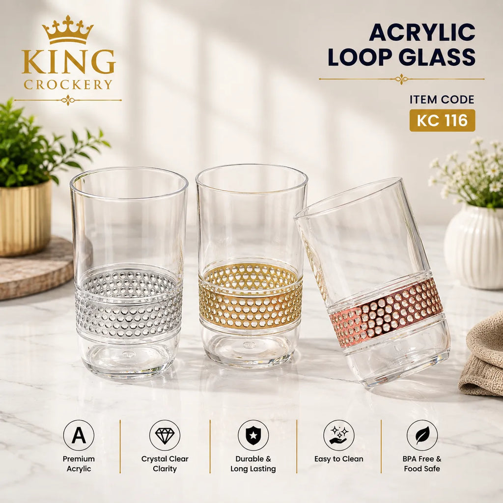 Acrylic Loop Glass - 280 ml