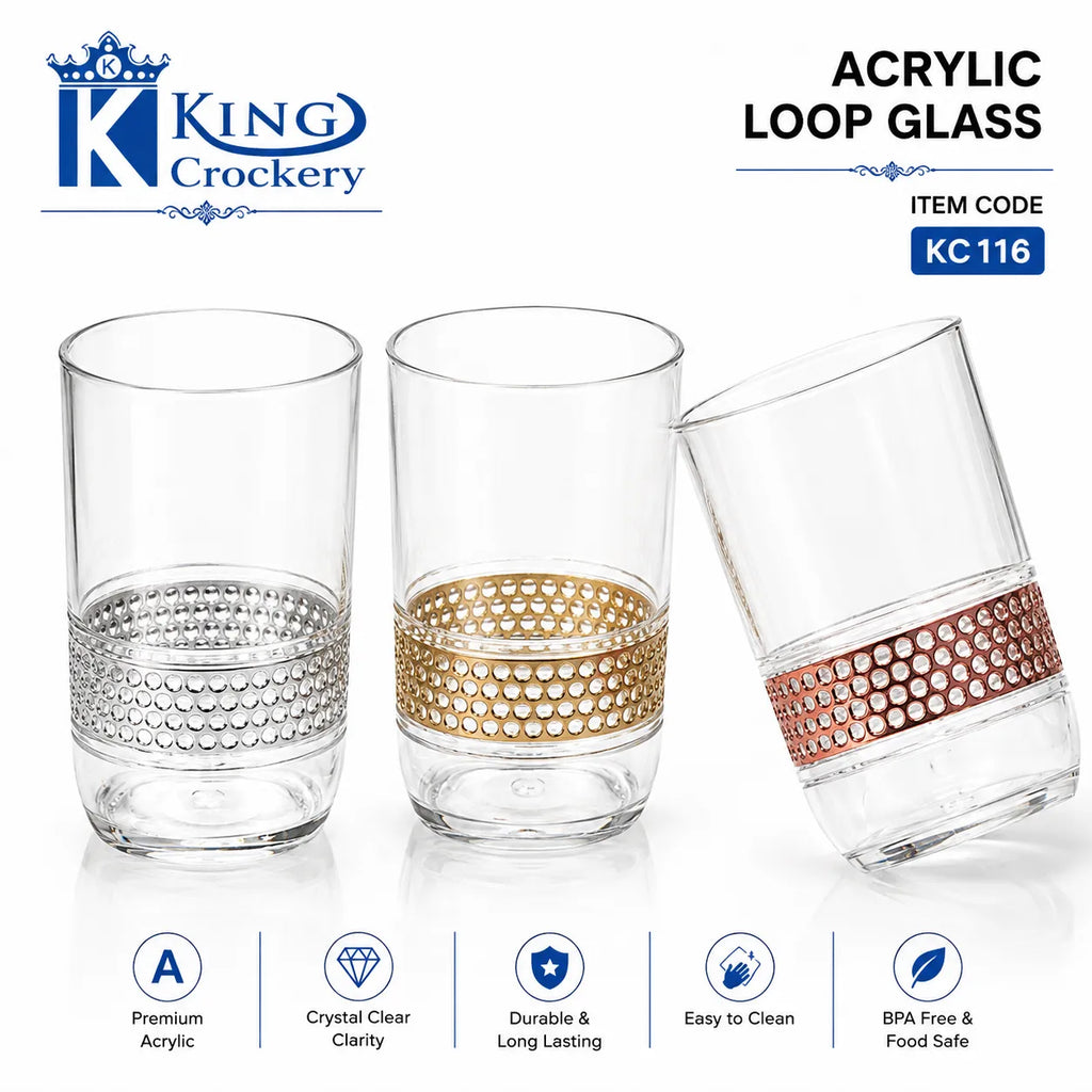 Acrylic Loop Glass - 280 ml