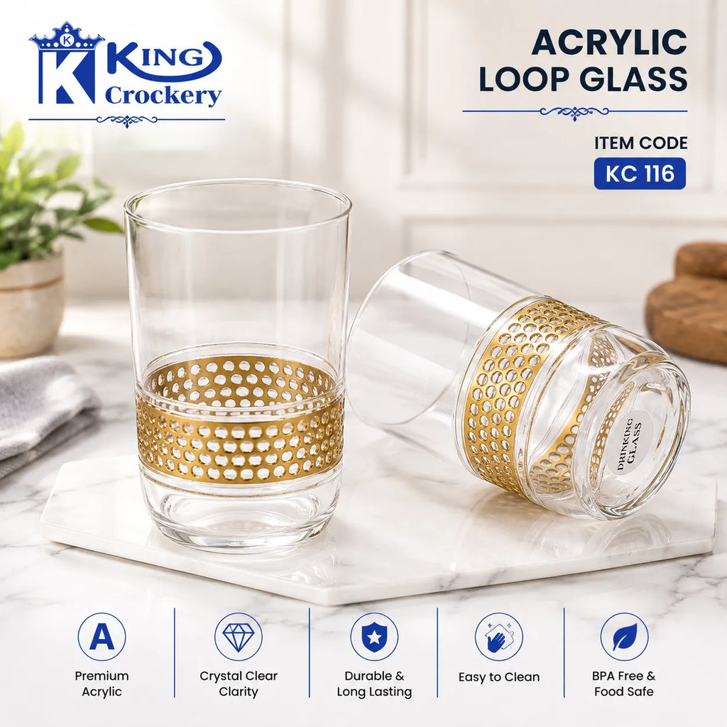 Acrylic Loop Glass - 280 ml
