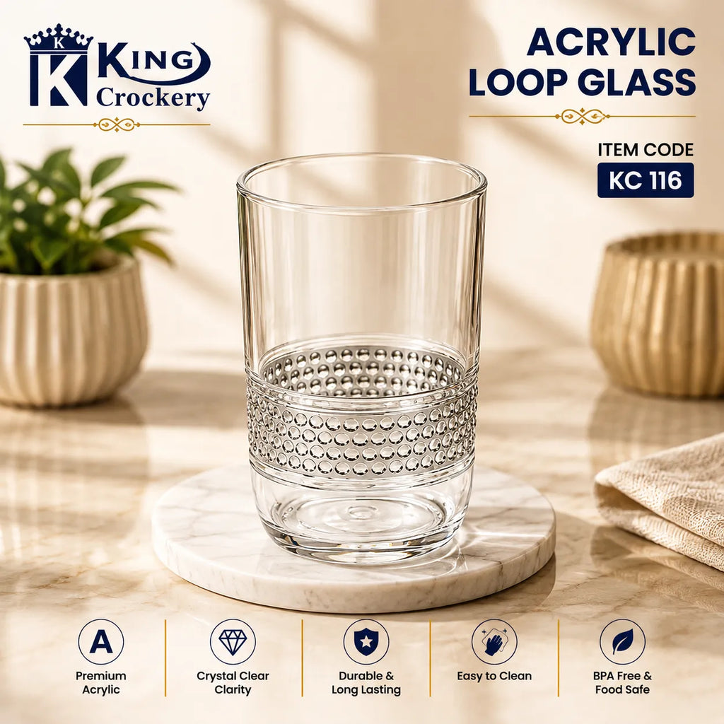 Acrylic Loop Glass - 280 ml