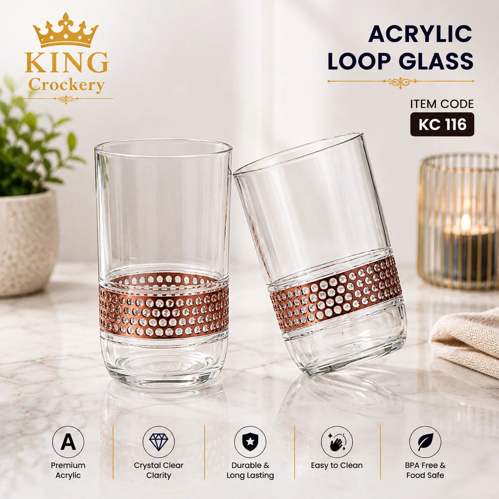 Acrylic Loop Glass - 280 ml