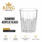 Acrylic Diamond Glass - 250 ml (Unbreakable)