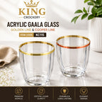 Acrylic Gala Glass Golden & Copper Line – 280 ml