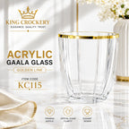 Acrylic Gala Glass Golden & Copper Line – 280 ml