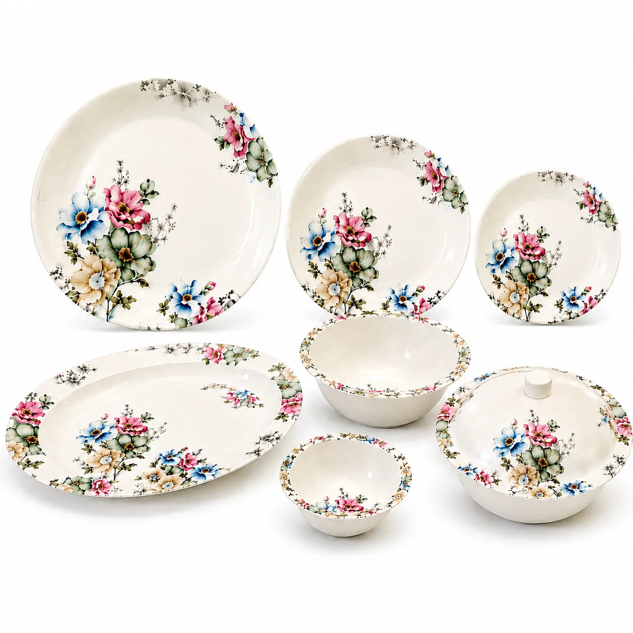 Melamine Double Glaze Dinner Set - 01