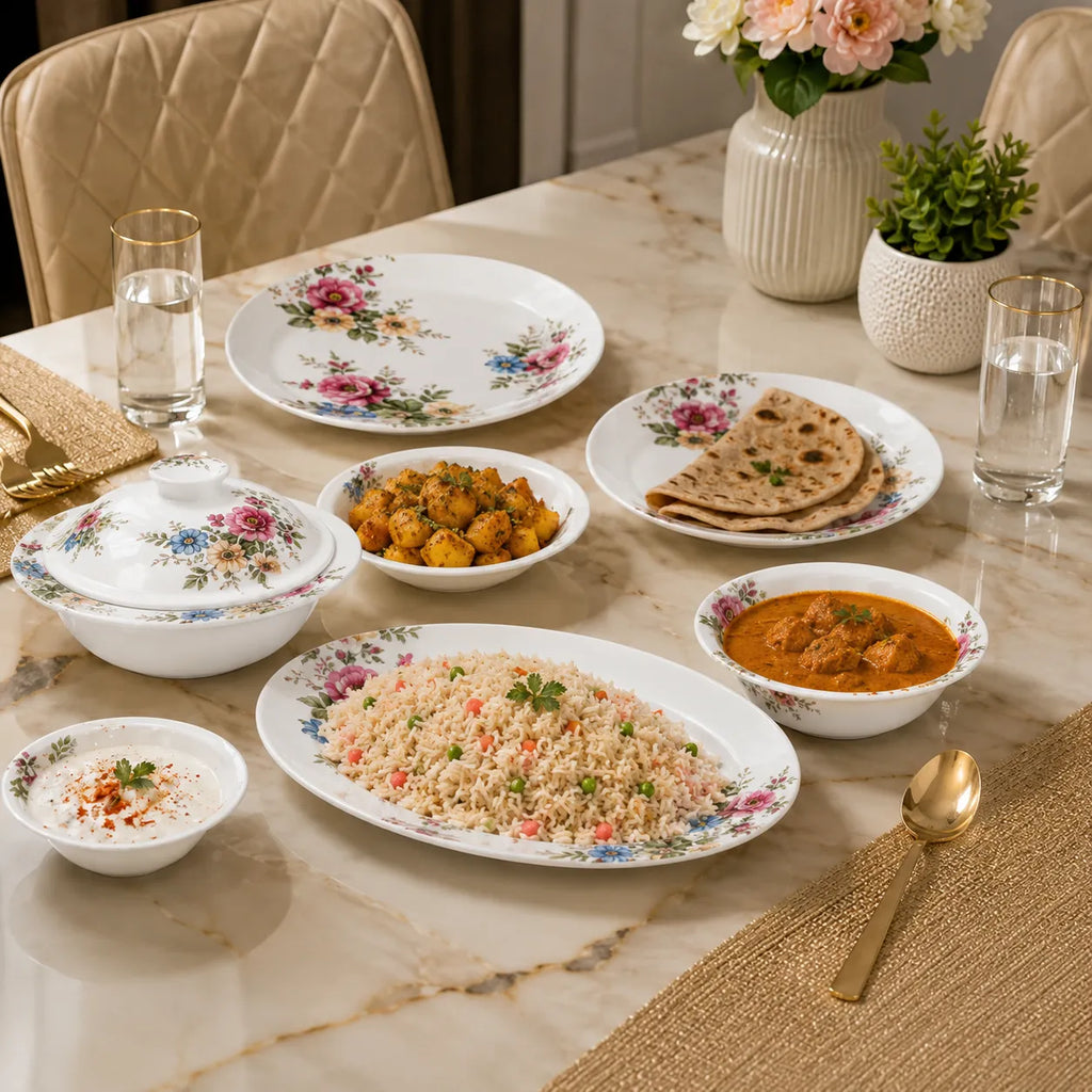 Melamine Double Glaze Dinner Set - 01