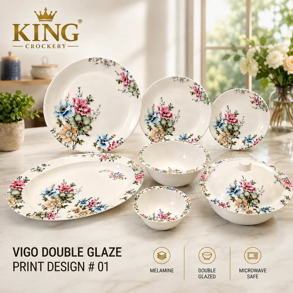 Melamine Double Glaze Dinner Set - 01