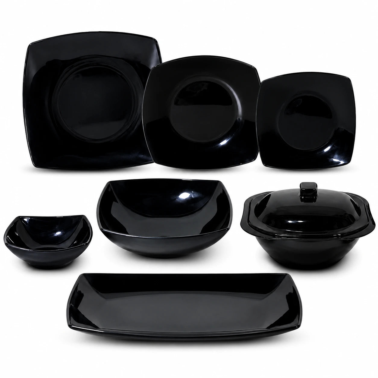 Melamine Double Glaze Dinner Set - 06