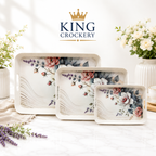 Orchid Printed Melamine Serving Tray In 3 sizes