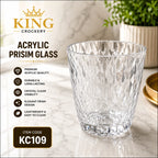 Acrylic Prisim Glass - 280 ml (Unbreakable)