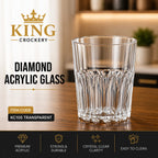 Acrylic Diamond Glass - 250 ml (Unbreakable)