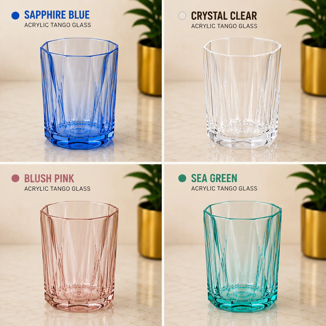 Acrylic Tango Glass - 290 ml