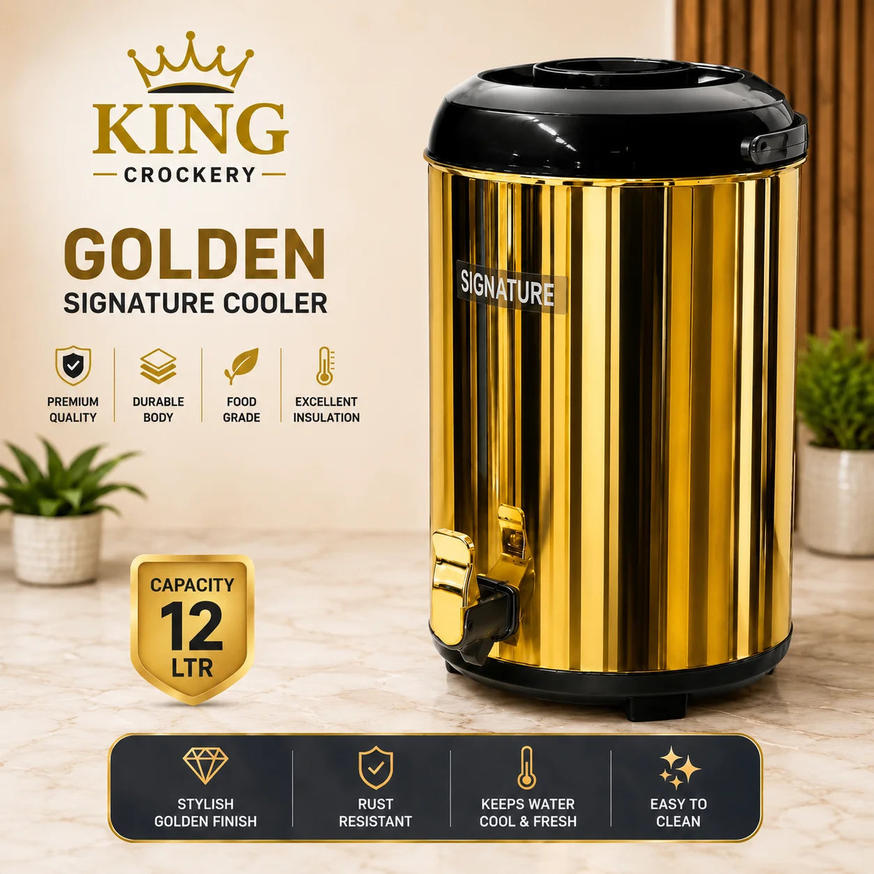Signature Golden Cooler 12 Liter