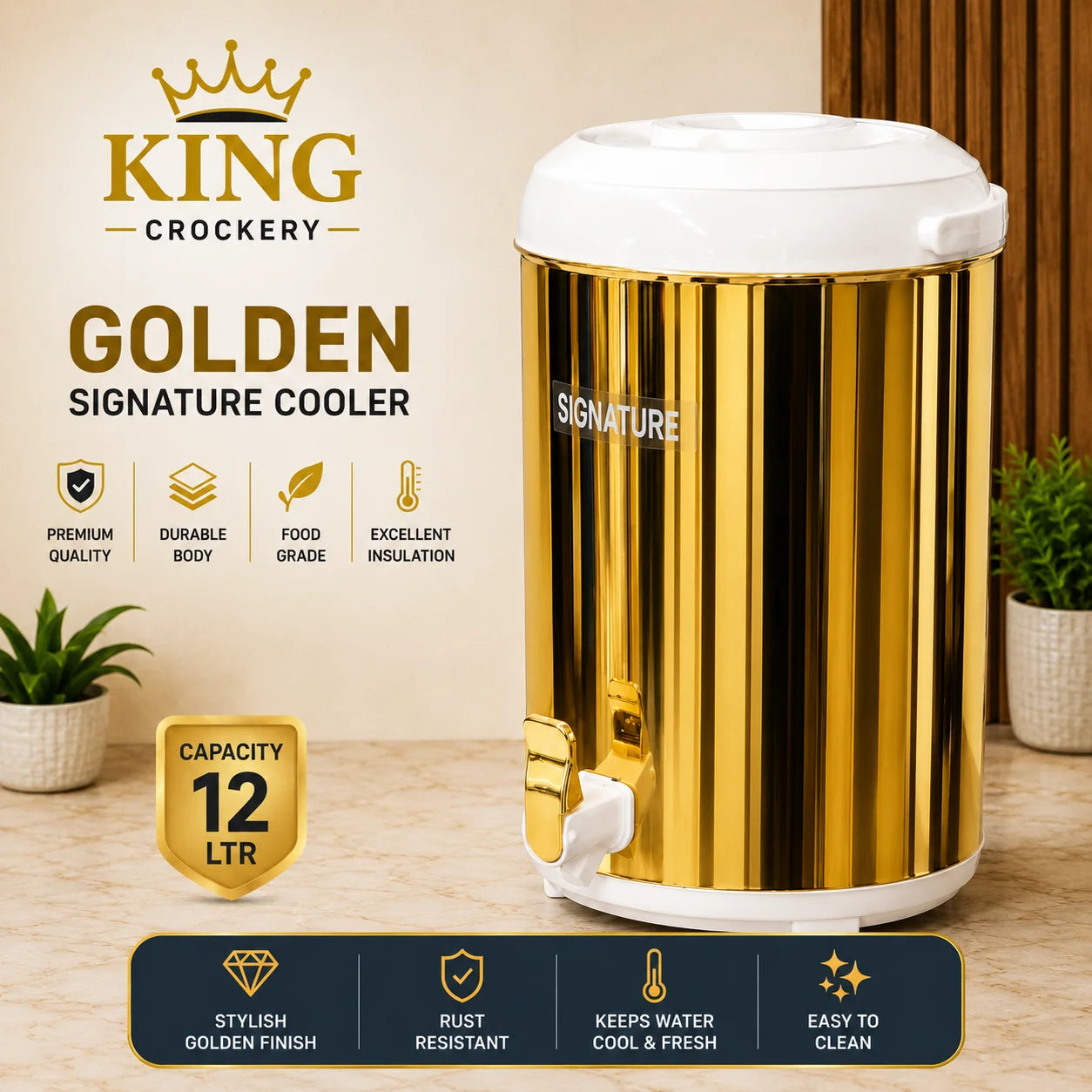 Signature Golden Cooler 12 Liter