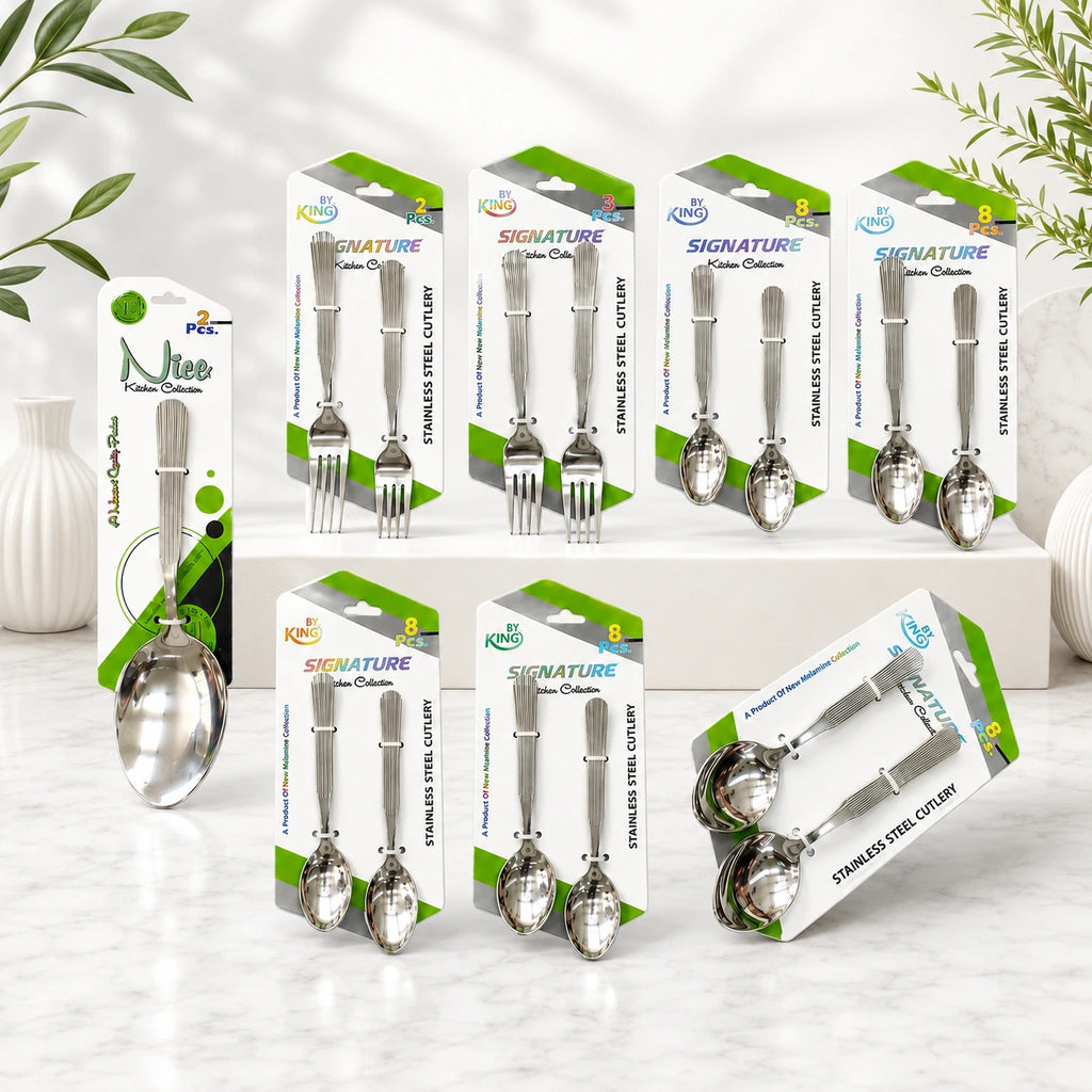 8 No Loose Stainless Steel Cutlery - 14 Gauge