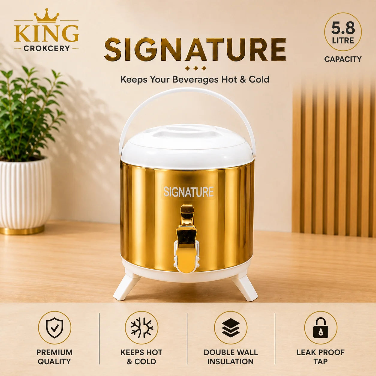 Signature Golden Cooler 5.8 Liter