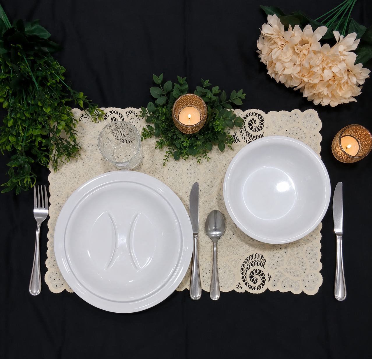 RO-white melamine dinner set