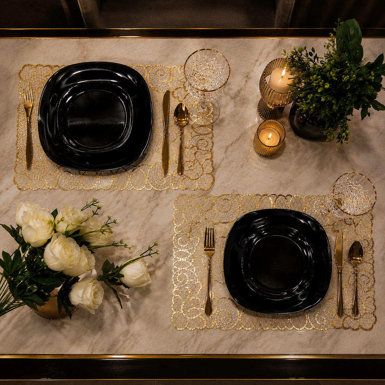 KBFQ Black Dinner Set